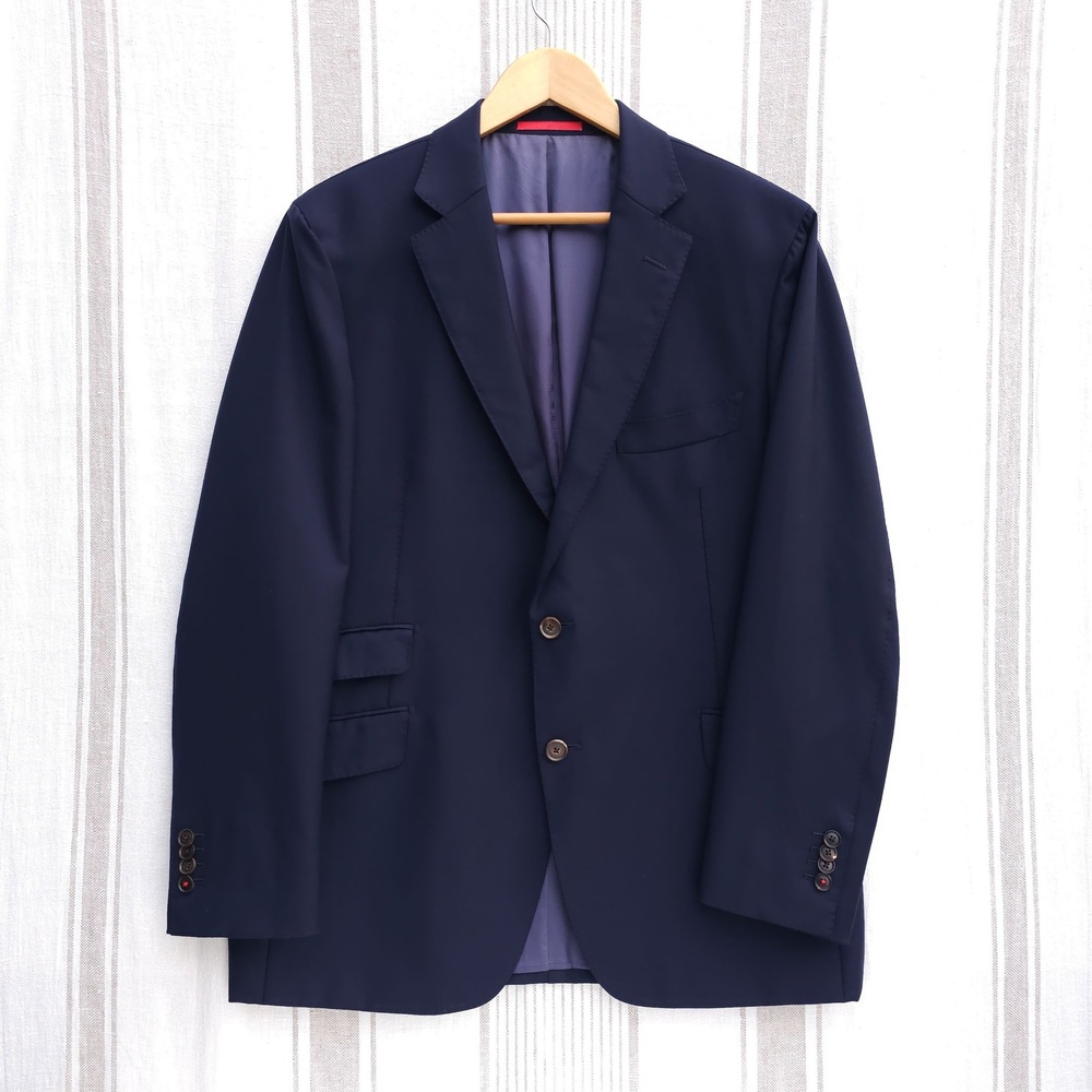 Suitsupply Sienna Blazer Mens 44S Blue Wool Vitale Barberis Canonico Suit Jacket
